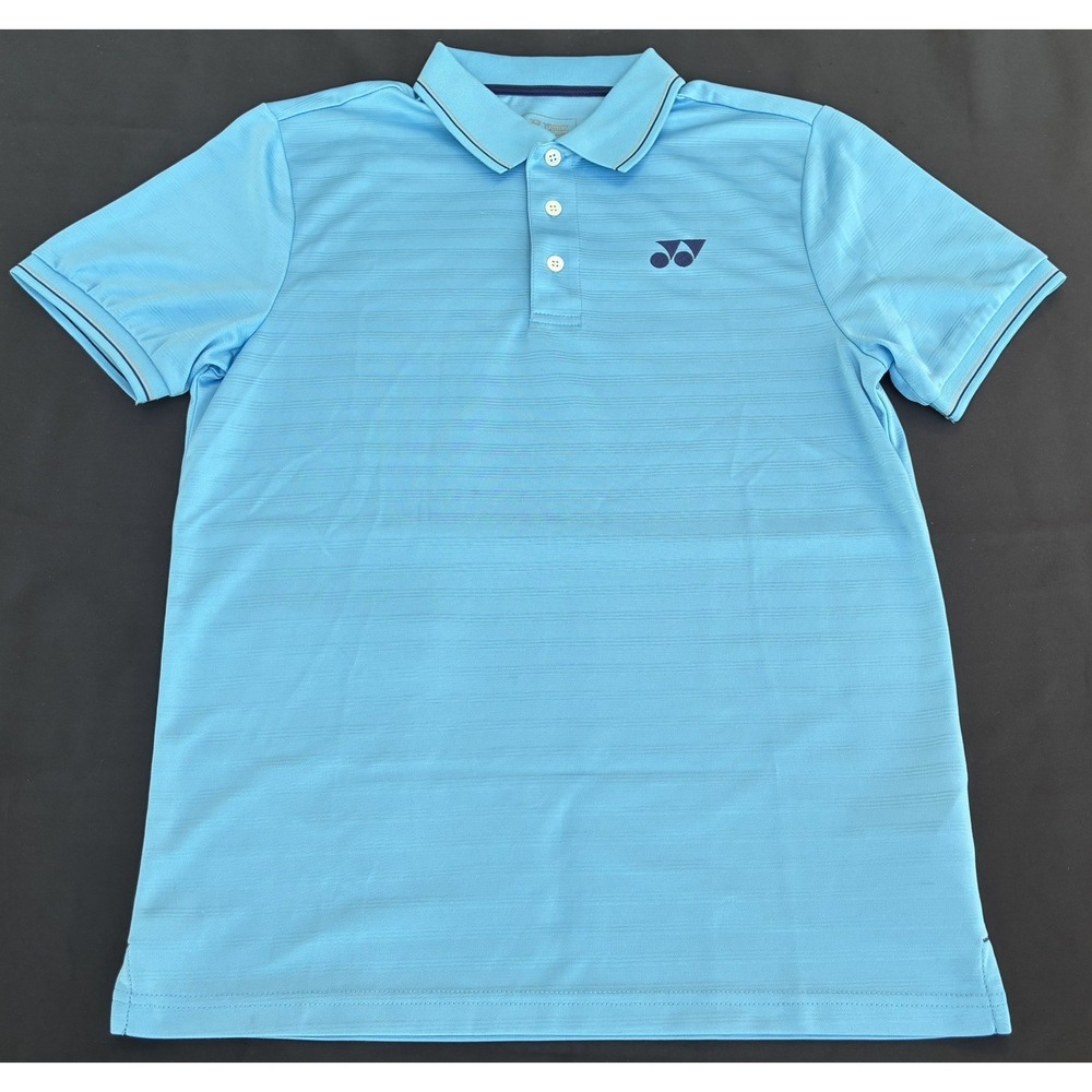 YONEX Mens Polo Activewear Light Blue Polo Shirt Size S Tennis Badminton Golf